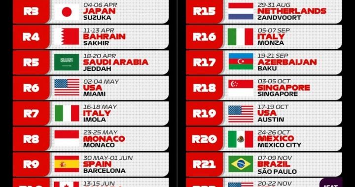 2026年F1比赛时间