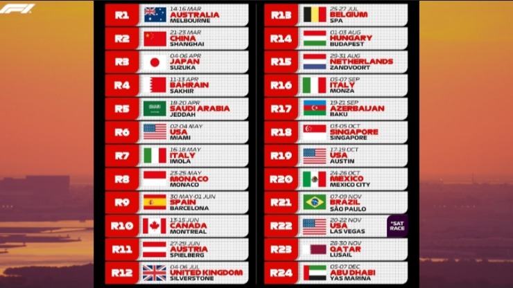 2026年F1比赛时间