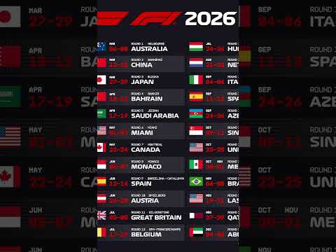 f1赛程时间表2026